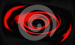 Red oval shapes spinning on black background