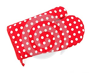 Red oven glove