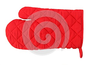 Red oven glove