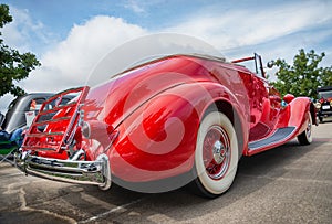 Red 1936 Packard Convertible Coupe classic car