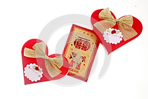 Red packets and candy packaging photo