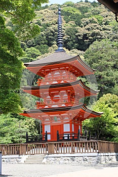 Red Pagoda in Kiyomizu Temple, Kyoto