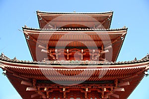 Red pagoda in Kyoto