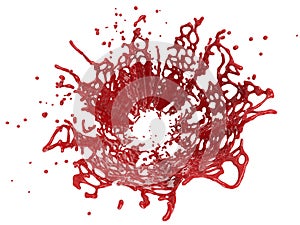 Red paint abstract splash background