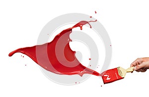 Red paint splash