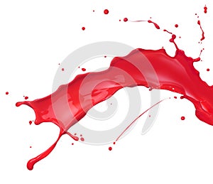 Red paint splash