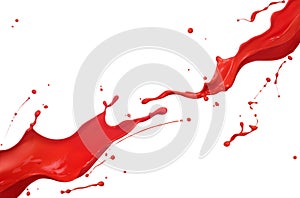 Red paint splashing