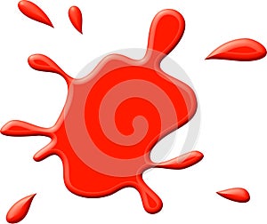 Red paint splodge