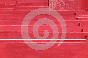 Red paint staircase background