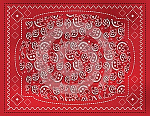 Red Paisley Handkerchief photo