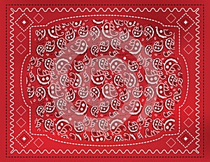 Red Paisley Handkerchief