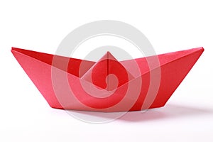 Red paper boat