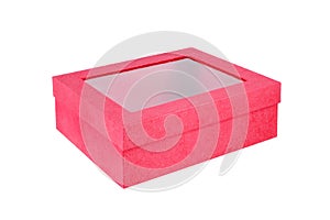 red paper box isolated