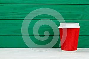 Red paper cardboard texture coffee Cup