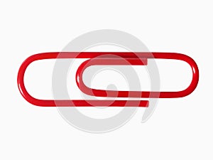 A red paper clip