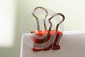 Red Paper Clip or Binder Clip