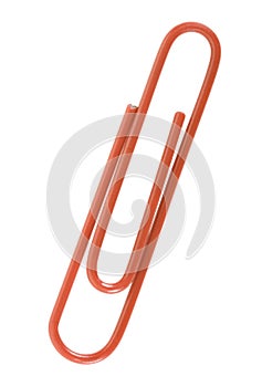 Red Paper Clip, over white