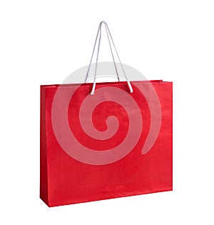 red paper shopping bag