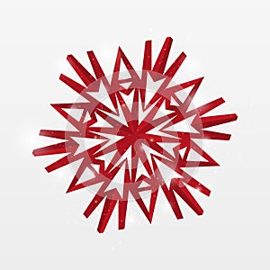 Red paper snowflake