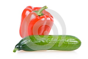 Red Paprika and Cucumber Vegetables