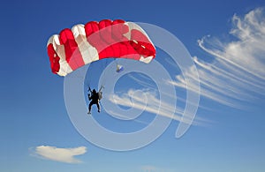Red parachute photo