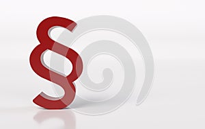 Red paragraph symbol white background