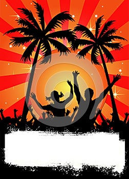 Red party background