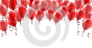 Red Party Balloons Background
