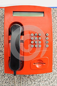 Red payphone