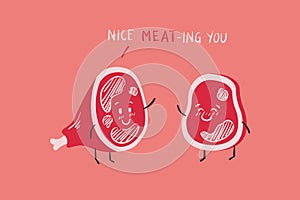 Red Peach Cute and Playful Hand-drawn Line-art Meat Corny Couple Pun Puns Oval Circle Round Laptop Sticker photo