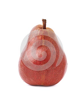 Red pear fruit isolated