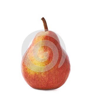 Red pear fruit isolated