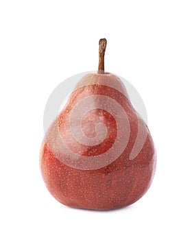Red pear fruit isolated