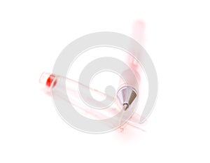 Red pen isolated