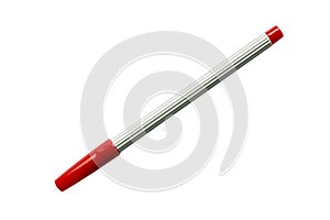 red pen isolated white background.
