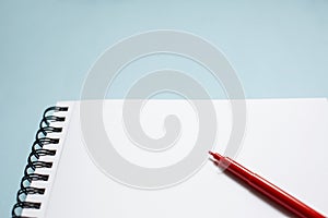 Red pen notebook
