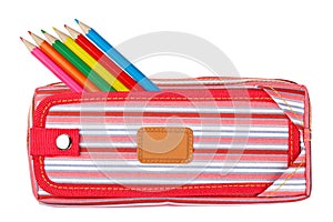 Red pencil case