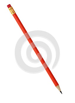 Red pencil with eraser