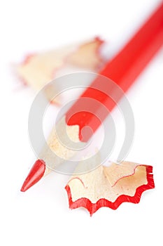 Red pencil isolated