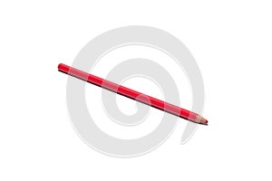 Red pencil isolated white background