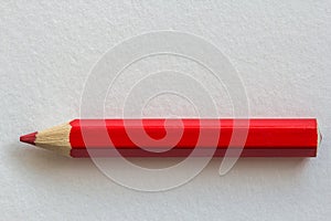 Red pencil on paper