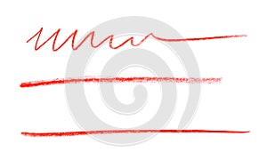 Red pencil scribbles on white background