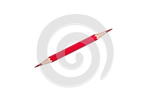 Red pencil sharpened on both sides