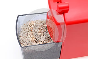 Red pencil sharpener