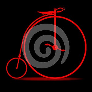 Red Penny Farthing