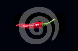 Red, pepper, black, black background