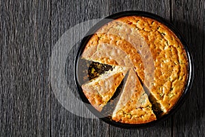 Red pepper Cheddar Celery Cornbread, top view