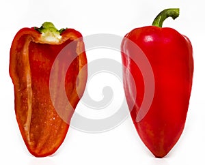 Red pepper isolated on a white background