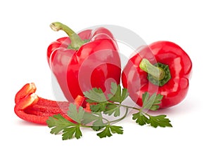 Red pepper isolated on white background