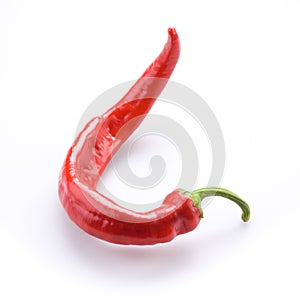 Red pepper isolated on white